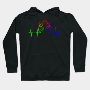 Rainbow Horse Heartbeat Hoodie